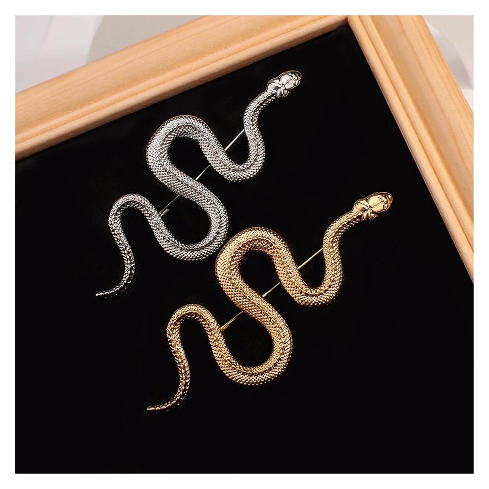 Einzigartiges Design Gold Farbe Schlange Broschen Frauen Männer Dame Luxus Metall Schlange Tier Brosche Pins Party Casual Mode Schmuck Geschenke