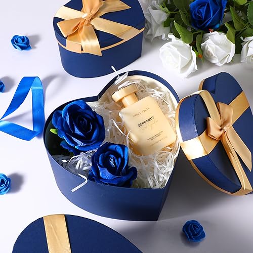 Miniatura 4 de Resurhang 4 cajas en forma de corazón para arreglos florales, caja de regalo de corazón con tapa para regalo, caja de regalo de dulces para embalaje