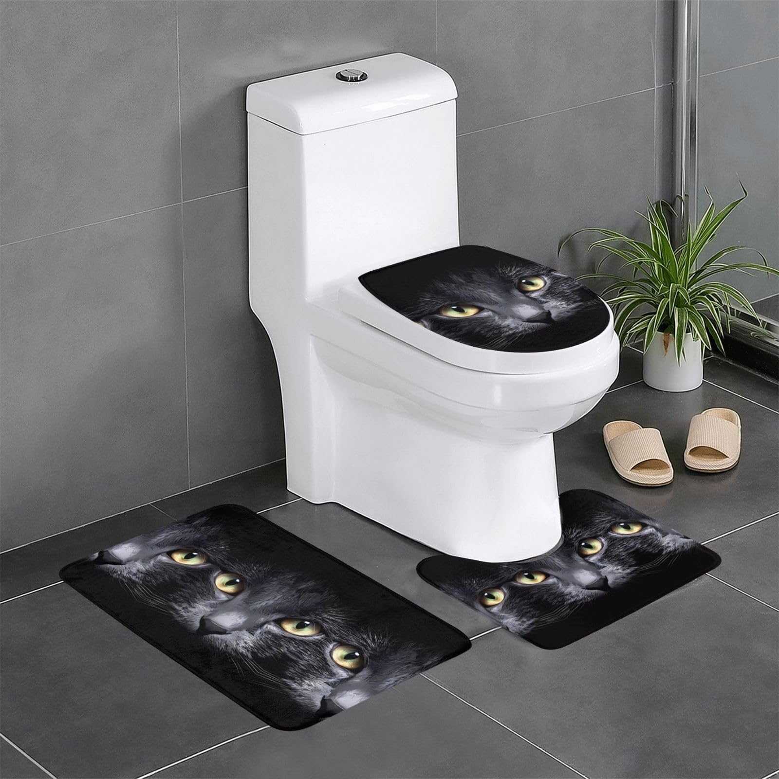 Tapis de bain absorbants anti-glisse lot de 3 pour éviter l'eau au sol