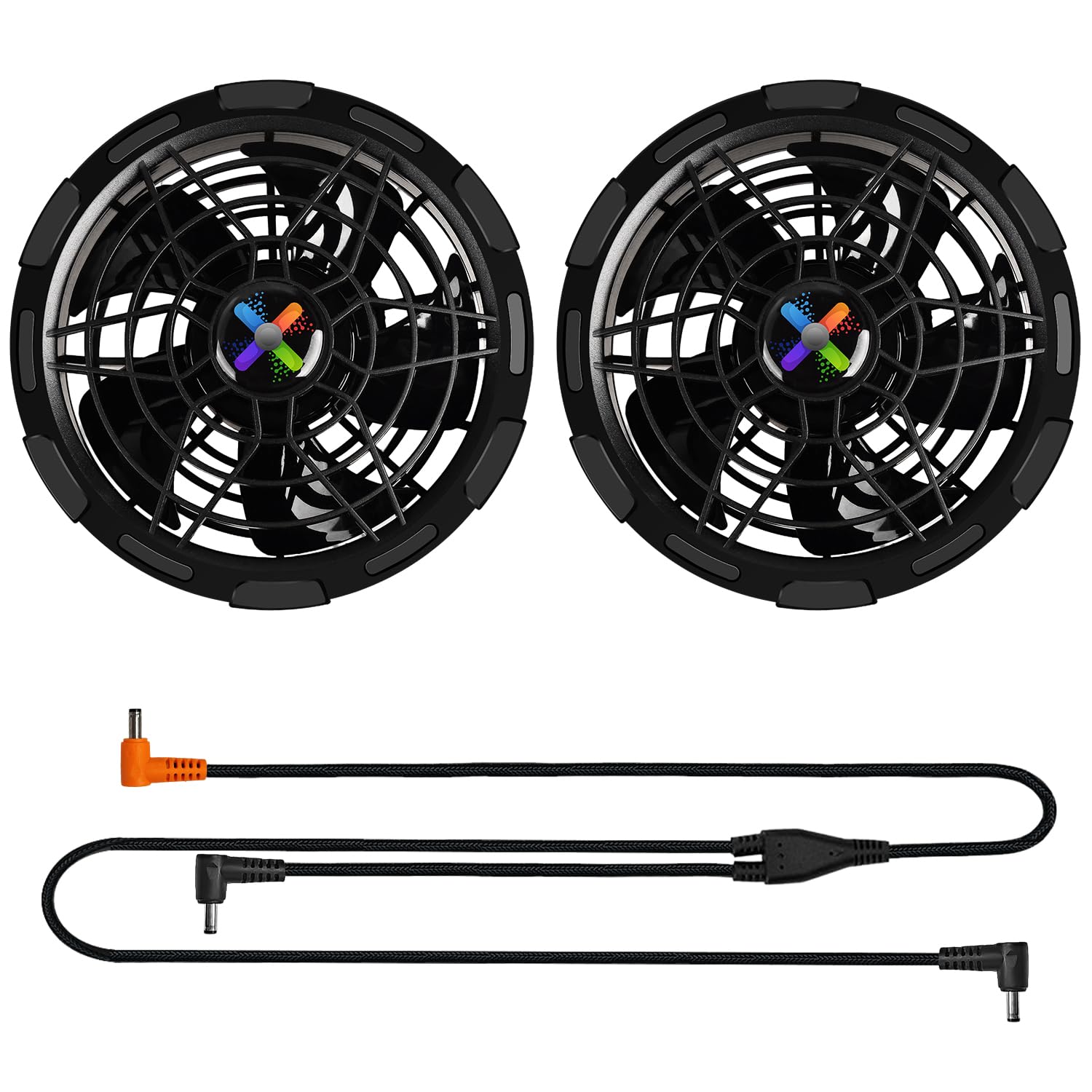 Amazon.co.jp: 作業服専用 ファン 42V大風量 暴風 2個セット 5枚羽根