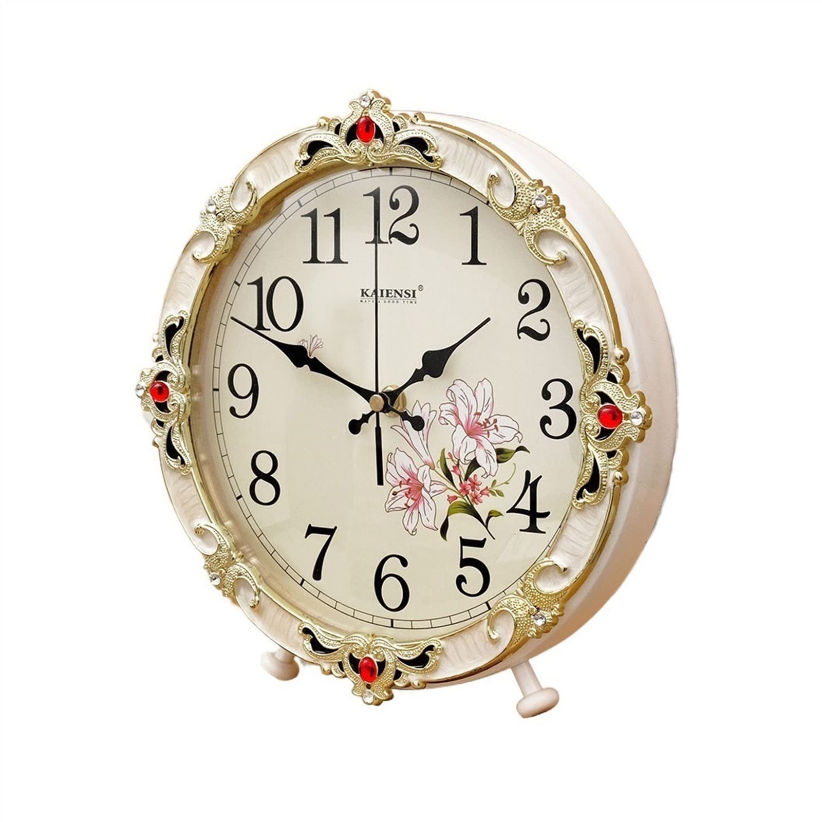 Décorative Horloge de Style européen Salon Chambre rétro décoration créative Horloge Grande Horloge Simple et silencieuse pour Bureau Chambre Table