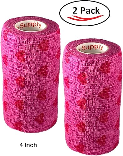 Miniatura 336 de Cinta adhesiva para veterinarios (negro) (paquete de 2) (4 pulgadas x 15 pies), autoadhesiva, adherente, cohesiva, flexible, autoadhesiva, rollo