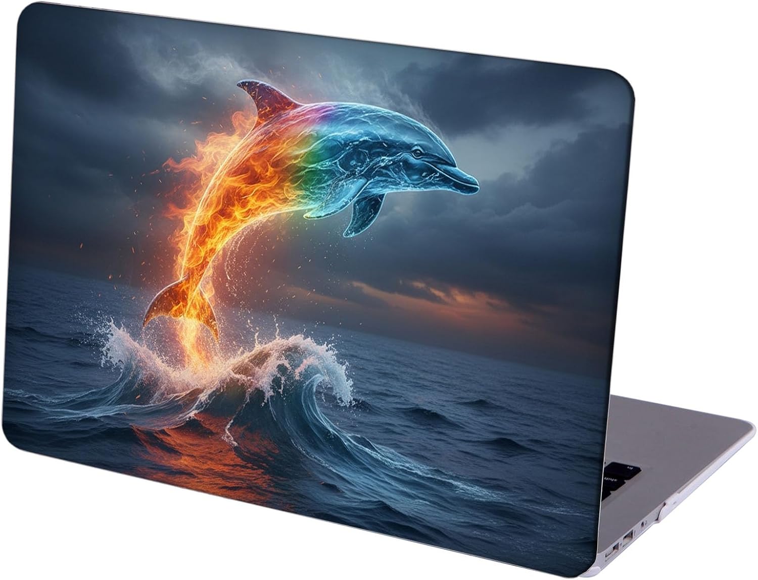 Compatible with MacBook Pro 16-inch, Hard Shell Case with Keyboard Cover and Screen Protector (A2141, 2020 2019 Release) - Dolphins MC21058