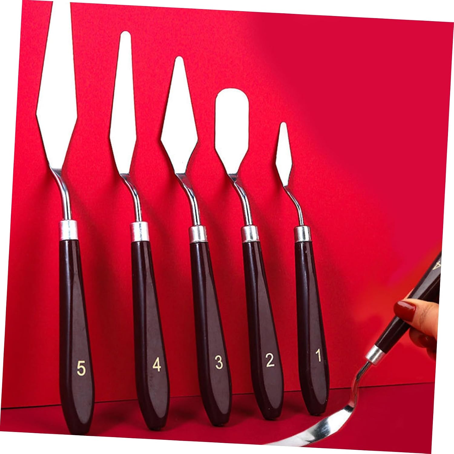 10pcs Painting Knives for Artists with Wooden Handles