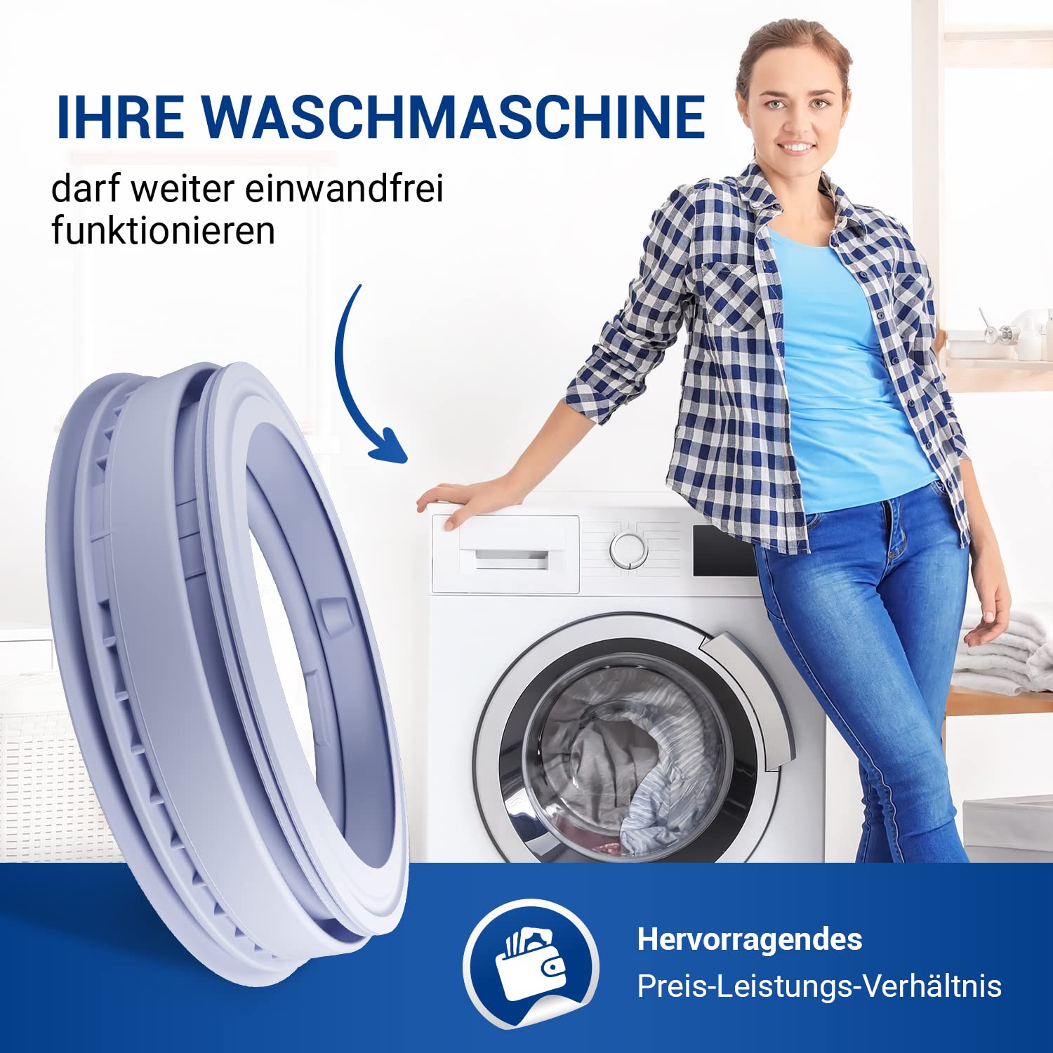 VIOKS Mankiet drzwiowy do pralki Ø 370 mm zamiennik do Bosch 00361127 i gumowa uszczelka Siemens Iq300 pralka Bosch seria 4 Varioperfect
