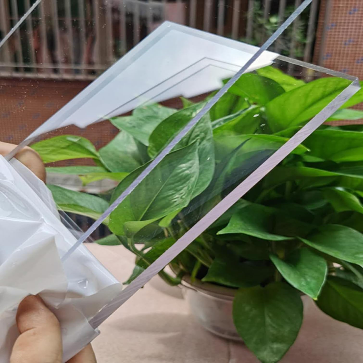 Acrylplatte, durchsichtige Kunststoff-Polycarbonatplatte, 2,0 mm, transparente PC-Hartplatte, Dachplatte mit Schutzfolie, für Schuppenfenster, Bastelarbeiten, Ersatzglas für Bilderrahmen (80
