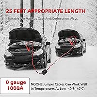 Vista 4 de Glantop®, cable con tenazas para arranque de repuesto universal para Spirit Anker, Powerall, Bolt, Powergo, Jumbl, Eavpower, Brightech (negro y rojo)