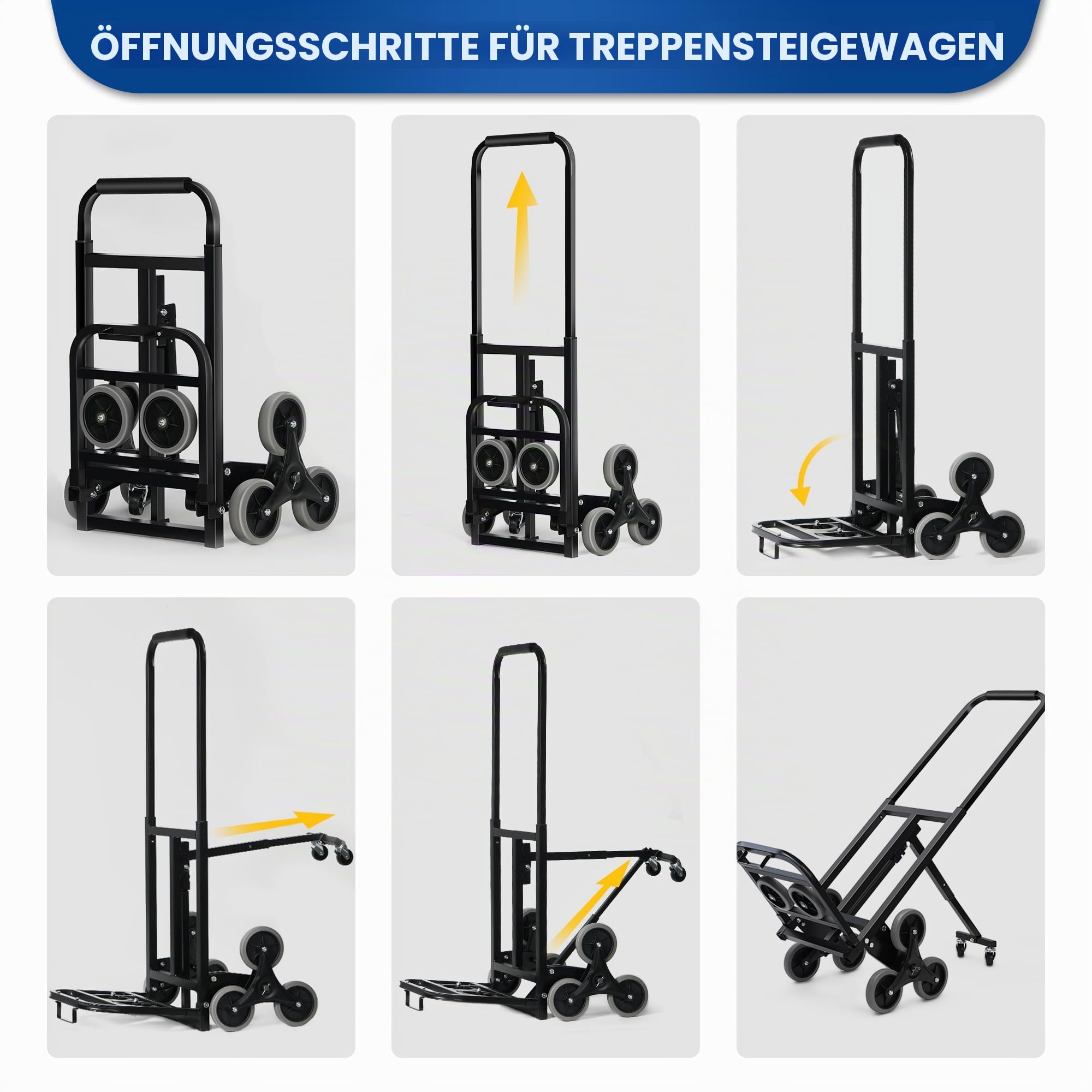 soges Transportwagen Rollwagen Transporthilfe Paketwagen für Baumaterialien und Lebenschmitteln Faltbar, Max.Tragsfähigkeit bis zu 150KG