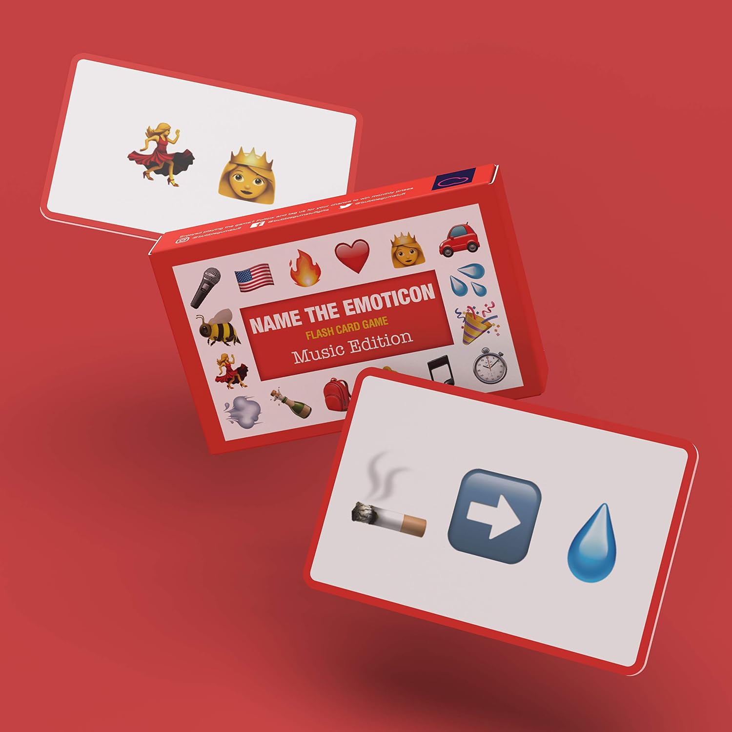 Bubblegum Stuff - Name The Emoticon Game - Music Edition - Fun Memory Game - Suitable for Family, Kids, Teenagers & Adults - Music Edition - Great Gift - Games Night Idea!