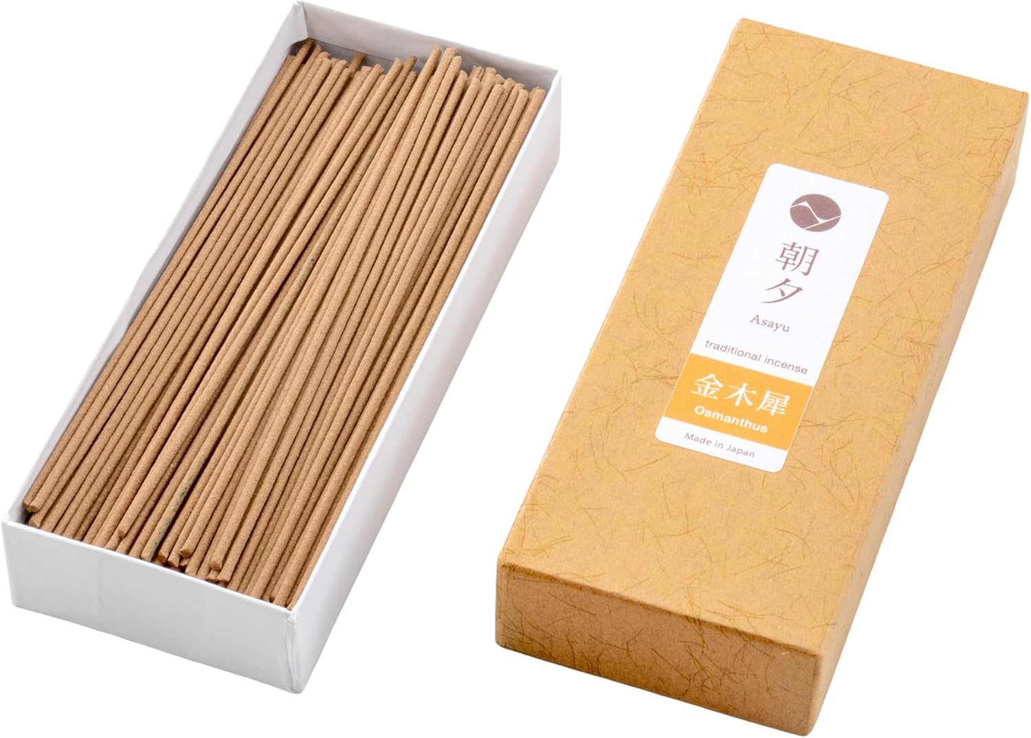Asayu Japan Osmanthus Incense Sticks - Traditional Japanese Incense, 40g (70-80 Sticks), Made in Japan, for Meditation, Relaxation & Home Fragrance