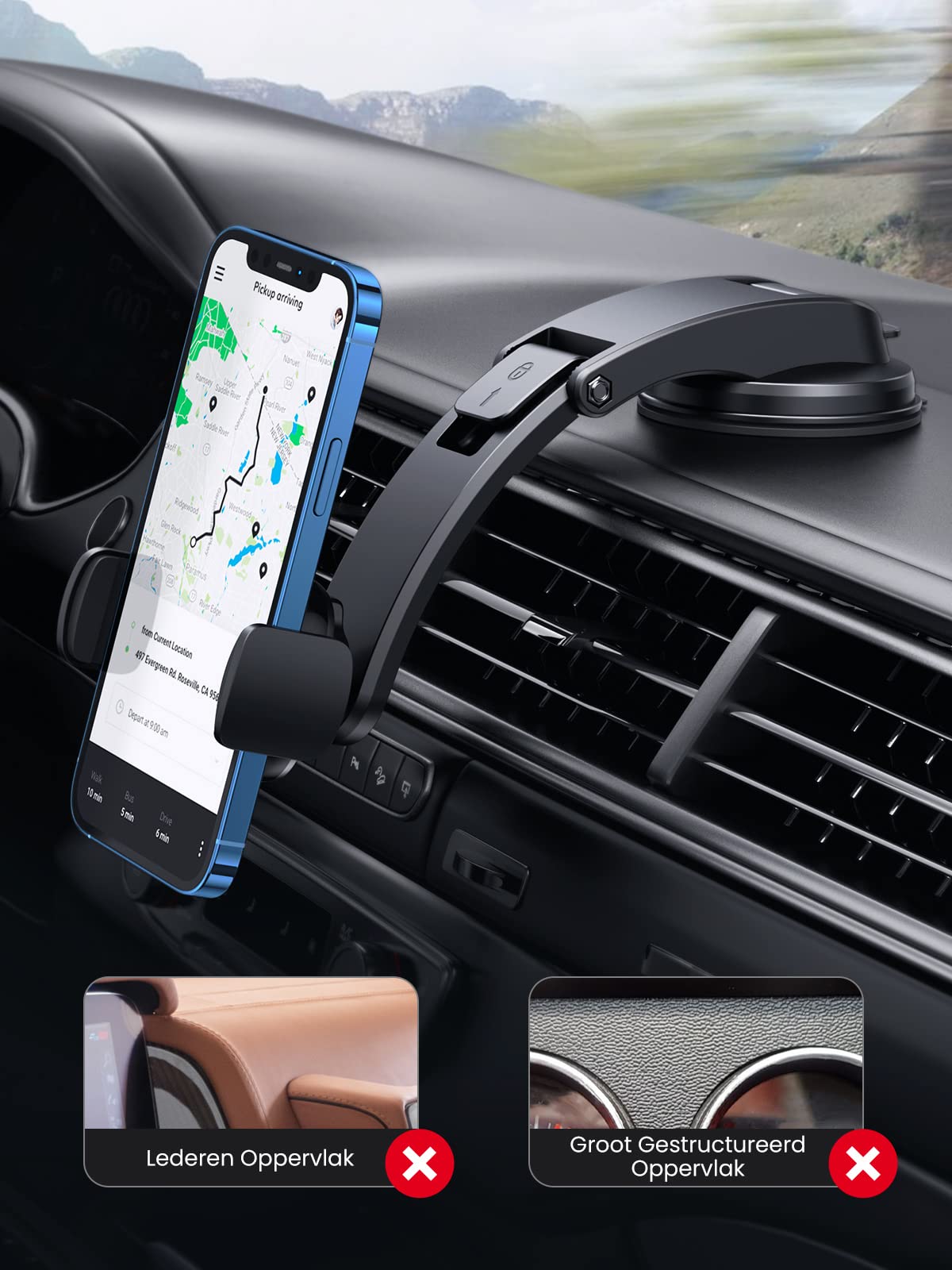 UGREEN Magnetische Dashboard Telefoonhouder Auto Zwart