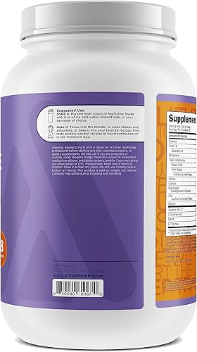 Miniatura 3 de TransformHQ Batido nocturno, Sleep + Protein Blend, 28 porciones, sabor a tarta de manzana y caramelo