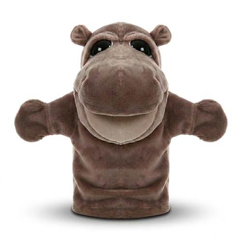 LOMTRATS Marionetas de Mano de Animales con Boca Abierta móvil para niños, Lobo, león, etc Contar Historias