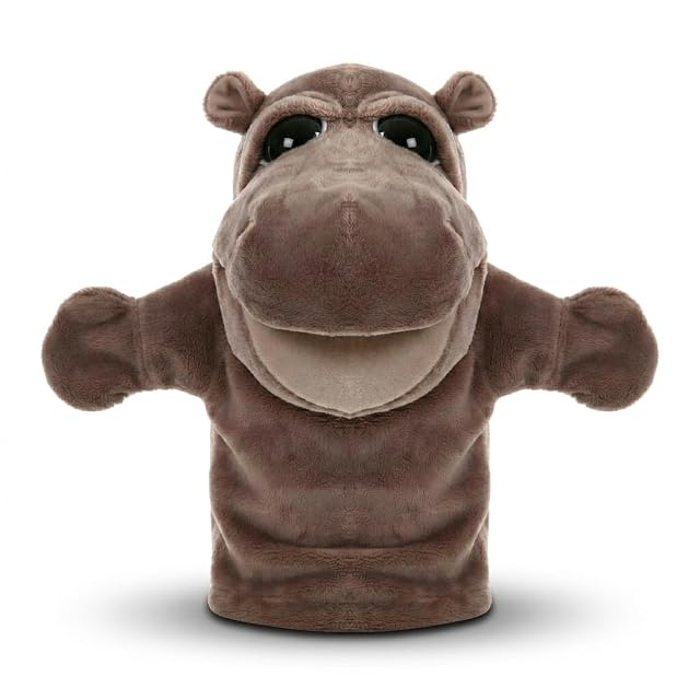 LOMTRATS Marionetas de Mano de Animales con Boca Abierta móvil para niños, Lobo, león, etc Contar Historias