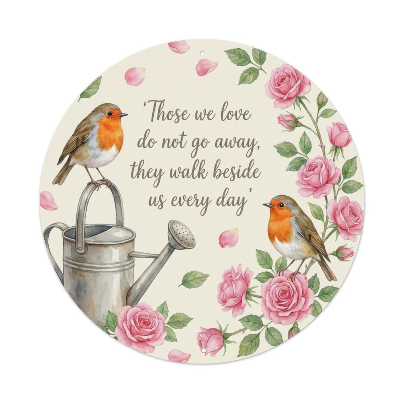 European Robin Garden Sign Love Metal Tin Sign