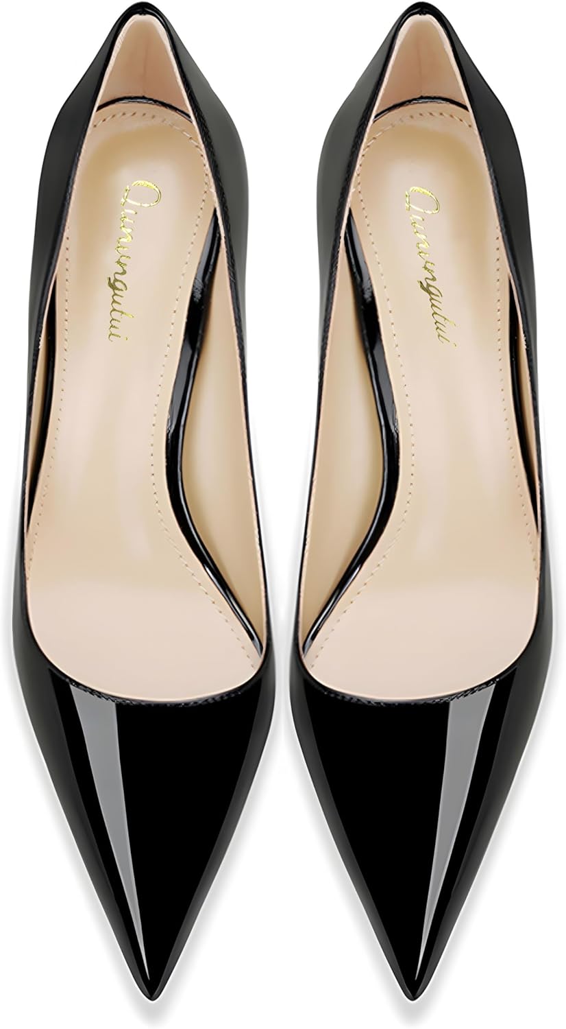 Women's Pointed Toe Stiletto High Heel Pumps 3.15IN Slip-On Party Wedding Evening Shoes - Image 6