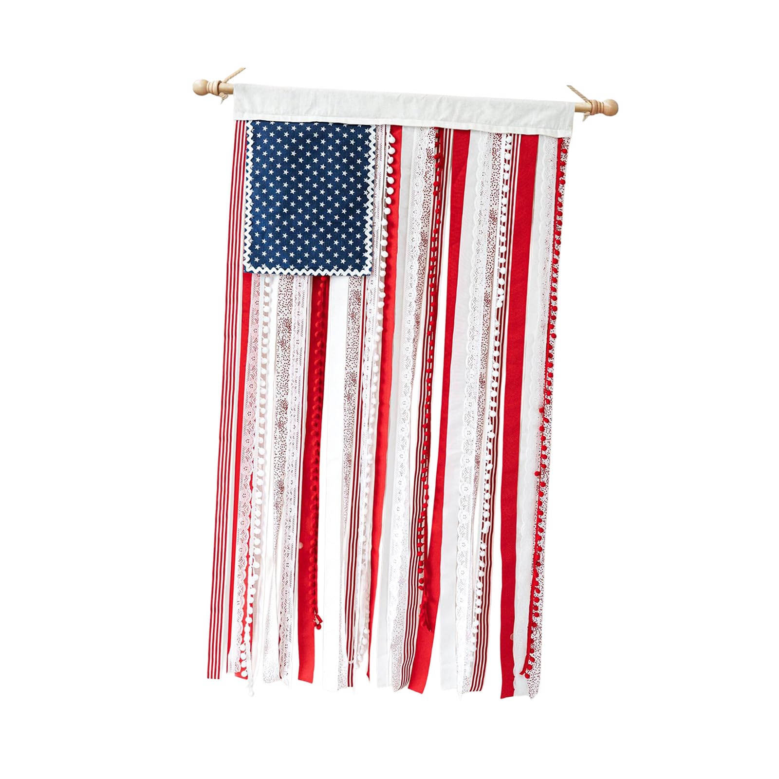 Tsophreniq 4Th of July Decorations Memorial Day Decors Rag Americans Flag Banners Independence Day Accessories Party Supplies Gift Rag Americans Flag Banners