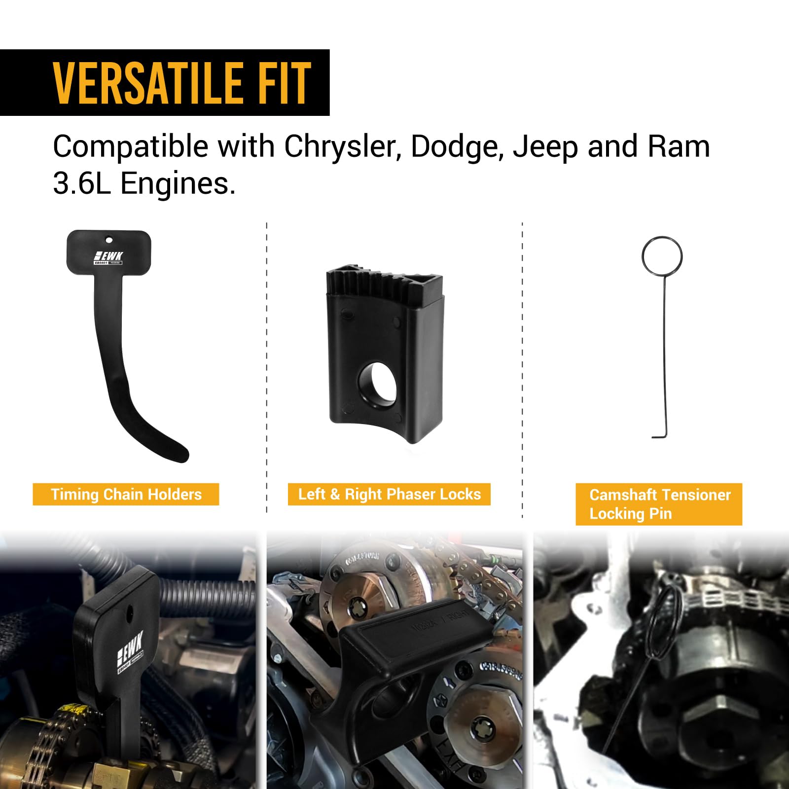 Snapklik.com : EWK 6 Pcs Camshaft Phaser Timing Chain Tools For VW ...