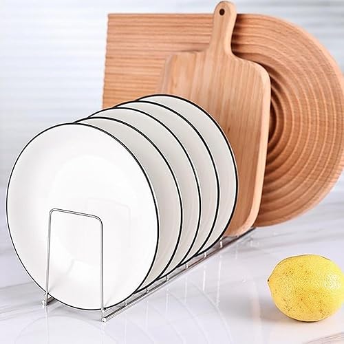 Miniatura 6 de QANYEGN Organizador de tabla de cortar, compartimentos, estante de secado de platos, material de hierro, organizador de platos de cocina para