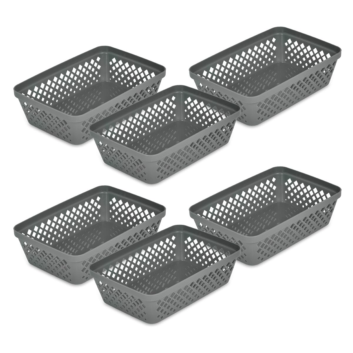 Glad Plastic Storage Basket Set 6 Pack