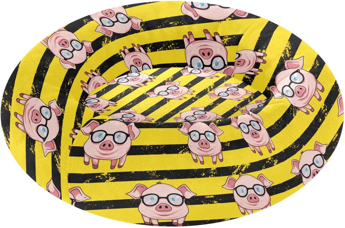 Pet Dog Beds Anti-Slip Fluffy Cat Pillow Bed for Medium Size Pets Supplies M Weamless Cute Little Pig