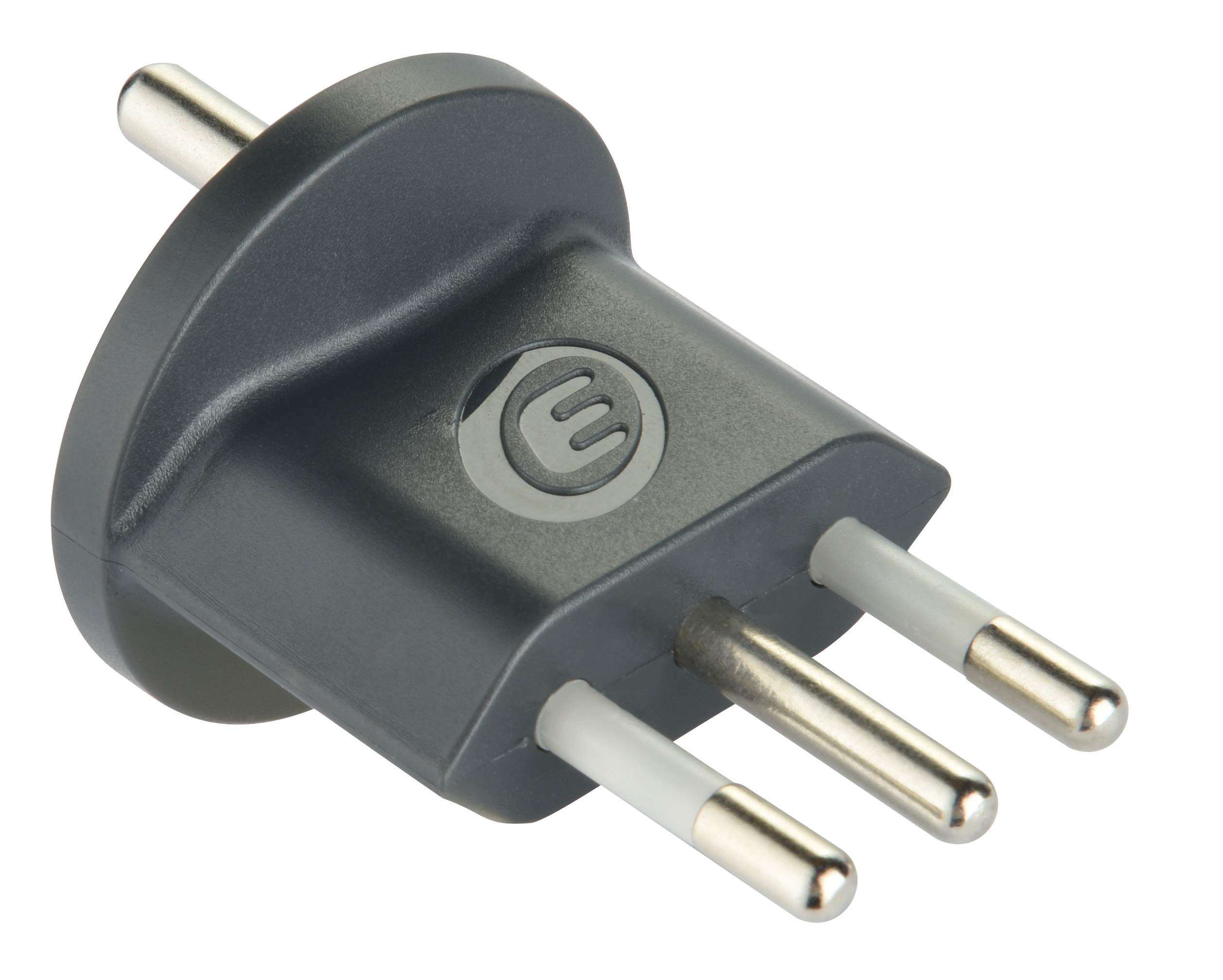 Electraline 92349 Confezione da 25 Adattatore Permanente da Spina Tedesca/Schuko/Europea a Italiana 10A, Nero