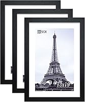 Vista 55 de VCK 8x10 Picture Frames - Black, Wide Border Solid Wood Frame, Display Photo in Horizontal and Vertical, for Home, Office, Gallery, Woodgrain