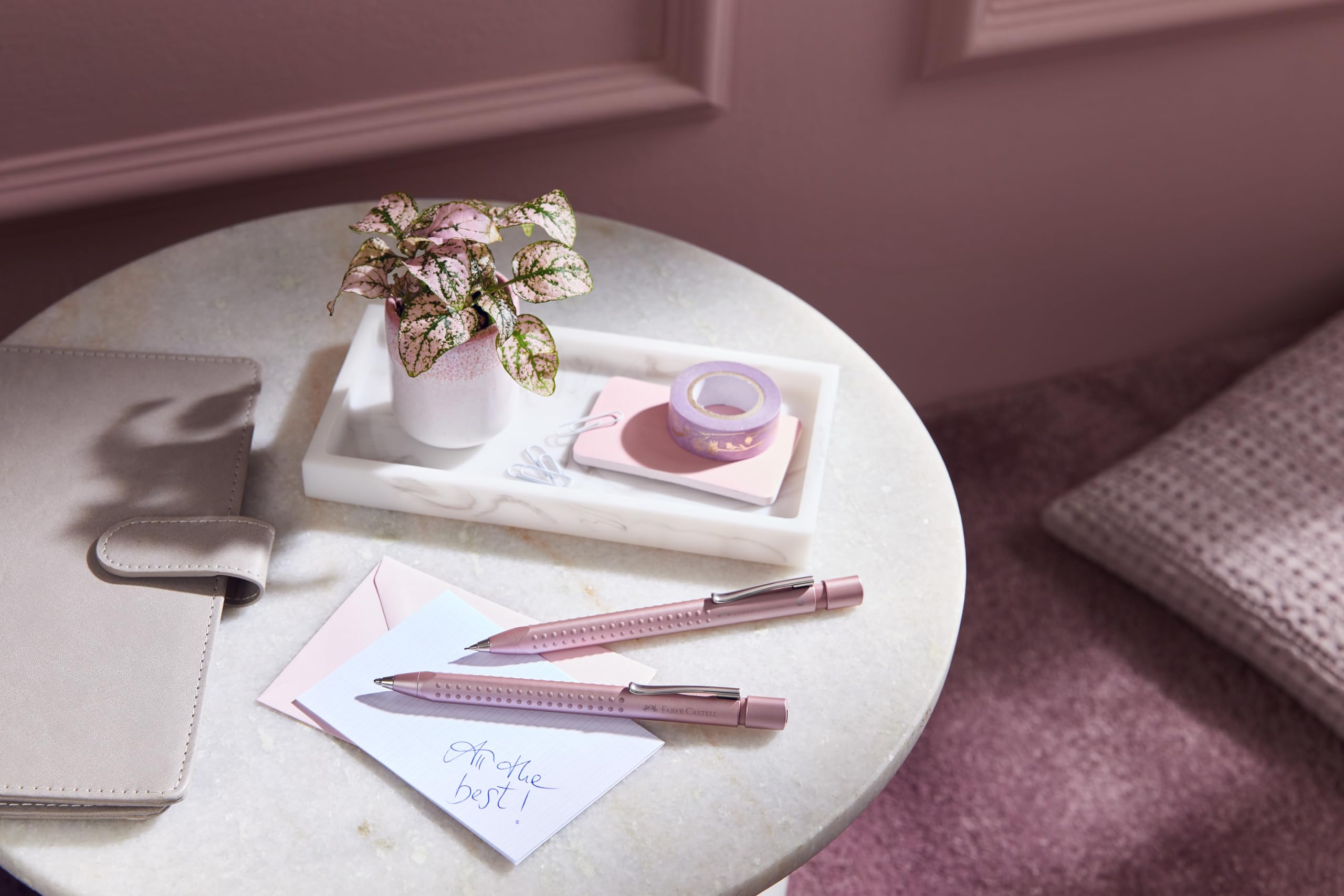 Faber-Castell Grip 2011 Stift- & Druckbleistiftset, Pale Rose