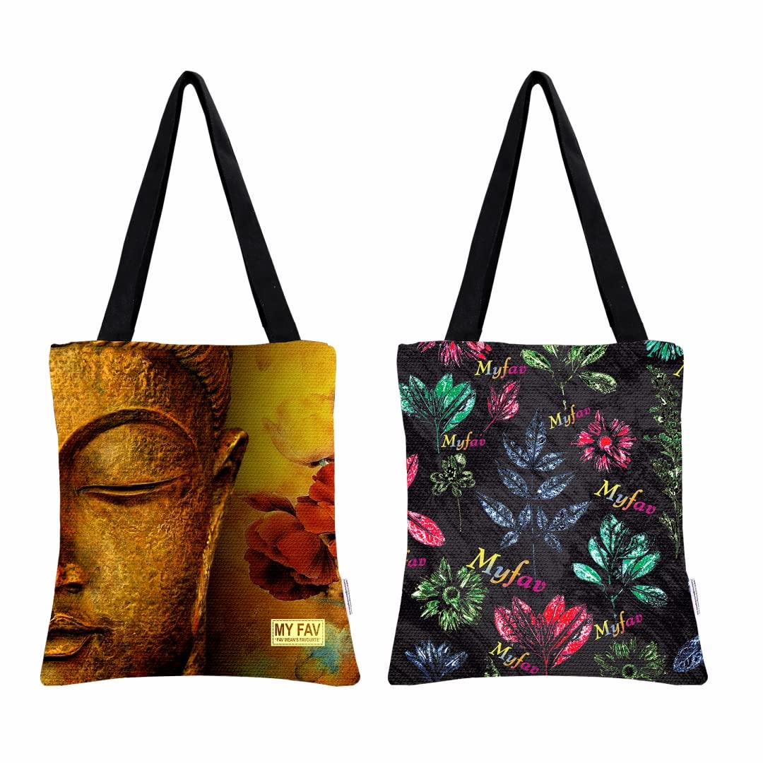 Eco-Friendly Canvas Tote Bags for Women with Zip, College Bag for Girls, 100% Organic Cotton Tote Bag for Traveling & Daily Use | Pack of 2 | (B0D9NVJZNJ) Amazon Price History, Amazon Price Tracker