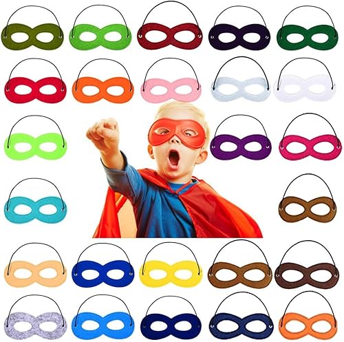 Máscaras de superhéroes para fiestas infantiles, cosplay, disfraces de superhéroe, máscaras de ojos para Halloween, Navidad, cumpleaños, 25 unidades