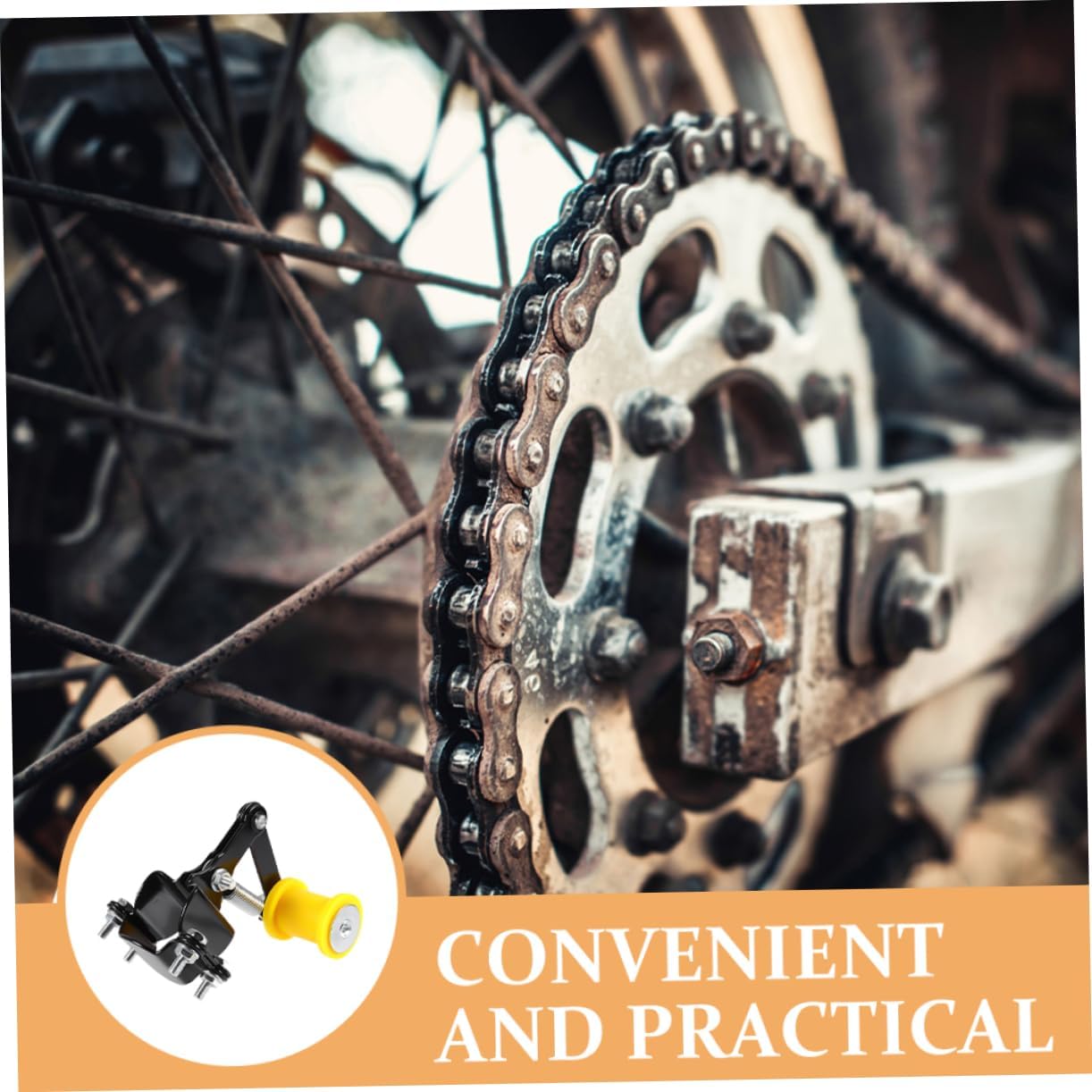 Motorcycle Chain Tensioner Automatic Adjustment Adjuster Wheel for Riders