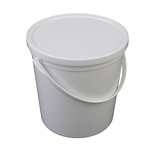 consolidada plásticos cubeta de 2.5Quart, polipropileno), color blanco (Paquete de 12)