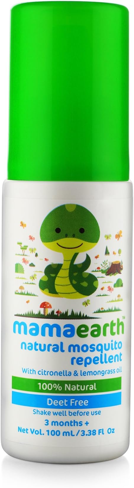 Natural Mosquito Repellent Spray with Citronella, Lemongrass & Peppermint Oil | DEET-Free, Toxin-Free Formula, Long-Lasting Indoor & Outdoor Protection |Safe & Gentle for 3+ Months, 100ml