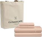 CLOUDSCAPE 1000 Nombre de fils 100% Feuilles de coton égyptiennes Taille du roi, Premium & Drap de lit de luxe, pour les personnes à lit chaud, refroidissement & Respirant, Silky Sateen Weave, Jusqu'à 17" Poche profonde - blanc