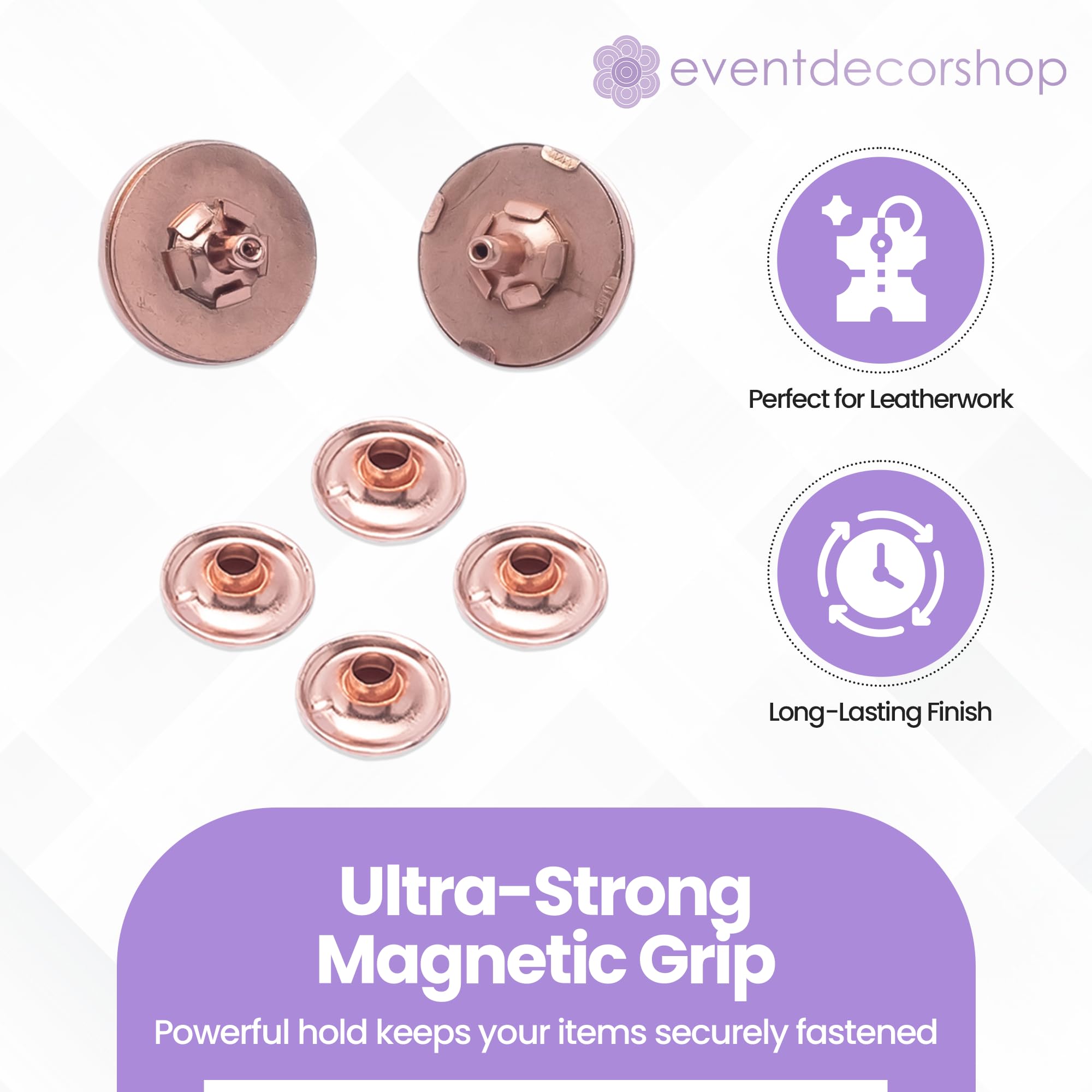 Magnetyczne zatrzaski, 14 mm, różowe złoto, guziki, podwójne nity, zapięcie do torebki, torebki, skórzane, rękodzieło, torby, wiatrówka, zamknięcie walizki, 50 sztuk
