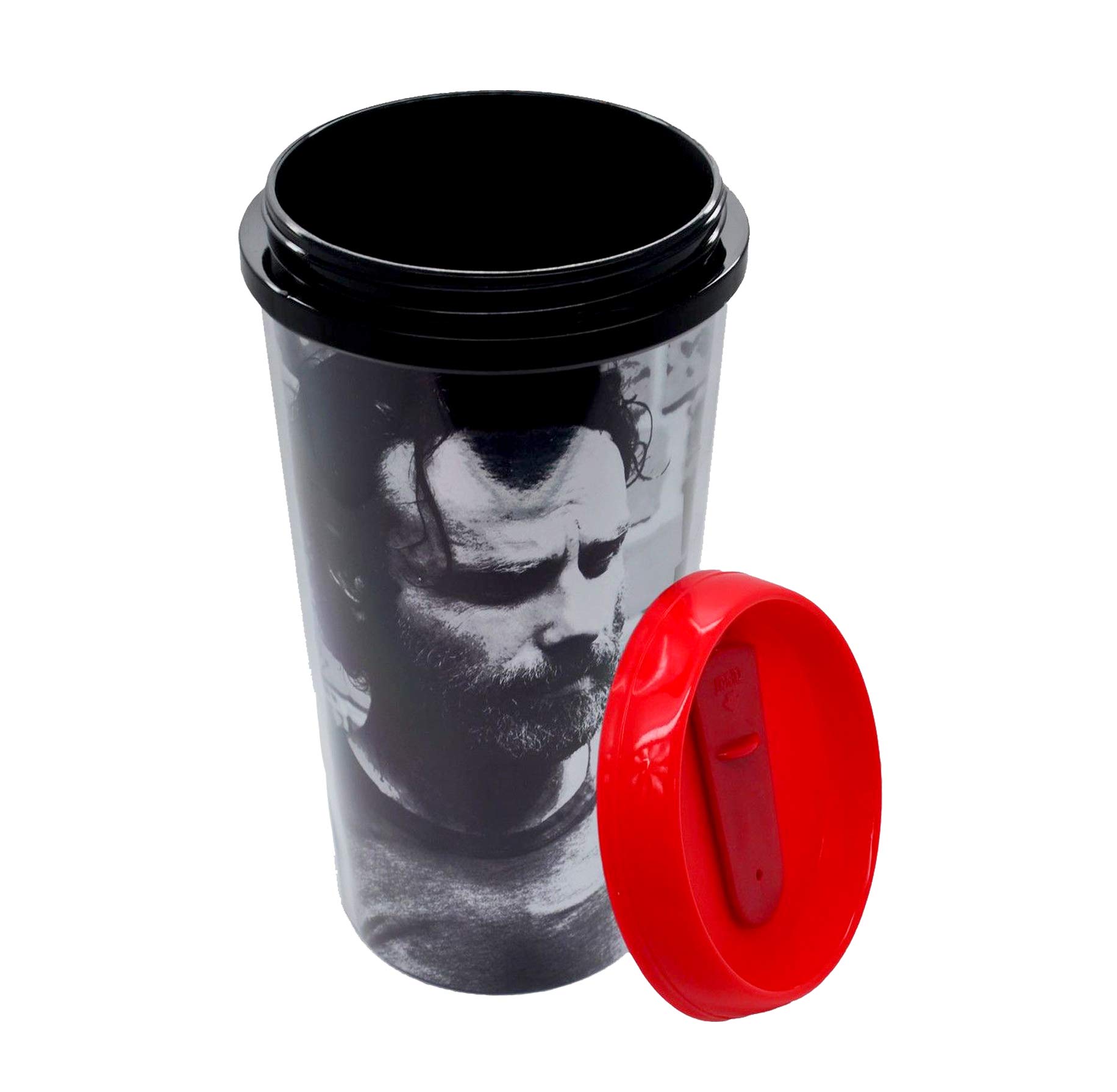 Amazon.com: JUST FUNKY The Walking Dead Rick Grimes 16oz Travel Mug : Home  & Kitchen