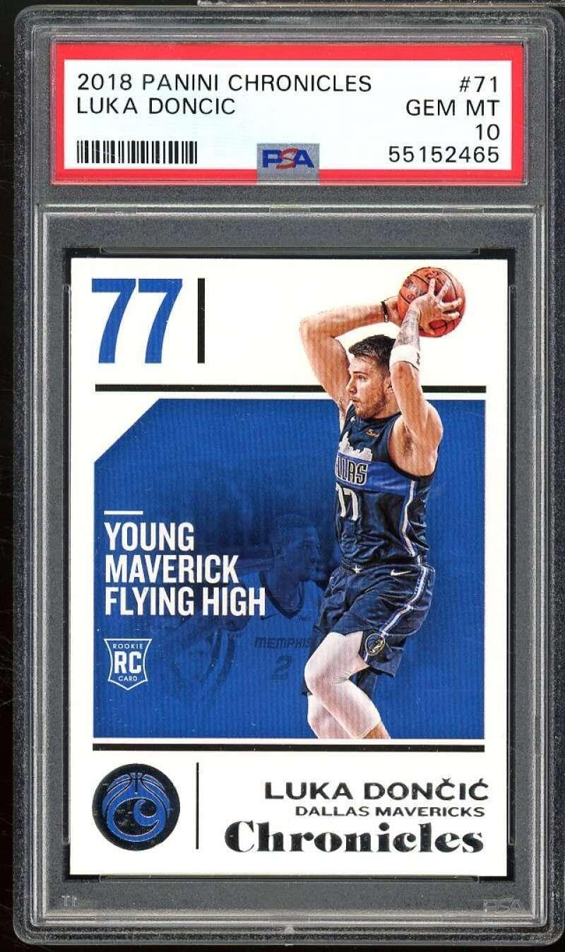 Luka Doncic Rookie Card 2018-19 Panini Chronicles #71 PSA 10 - Basketball Slabbed Rookie Cards