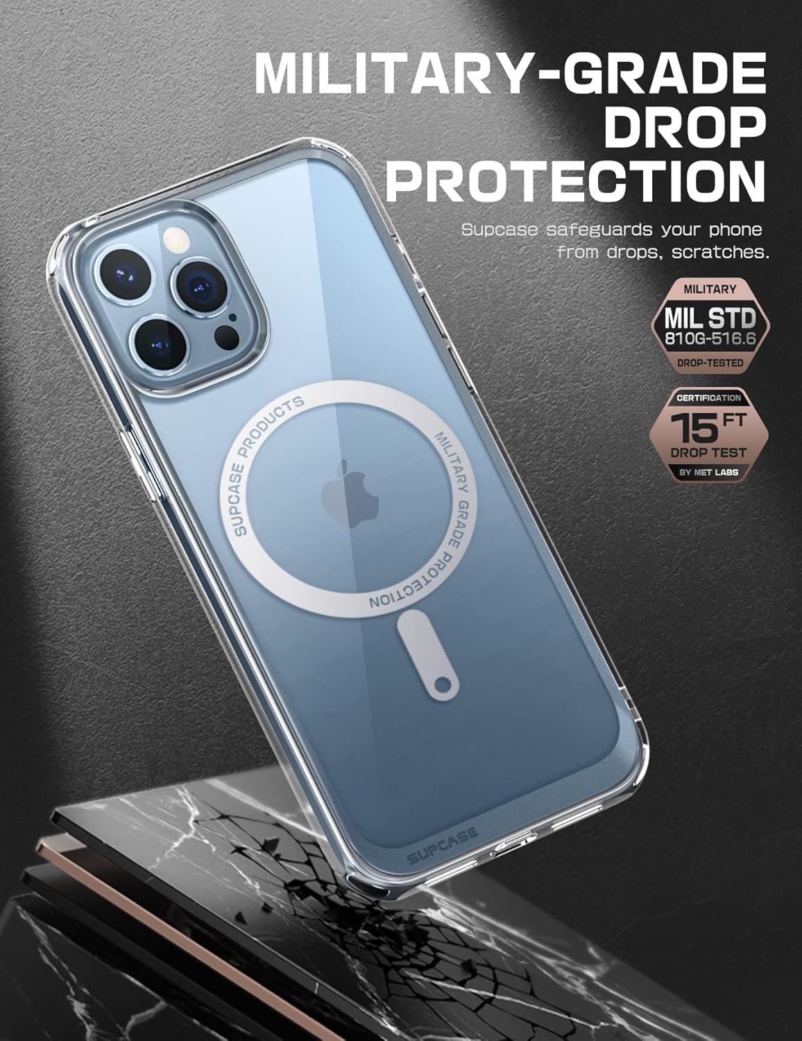 SUPCASE Unicorn Beetle Edge Per IPhone 13 Pro Max: La Protezione Sottile Che Non Ti Aspetti! Cover Con Bumper Antiurto E Retro Trasparente, Compatibile MagSafe - 5