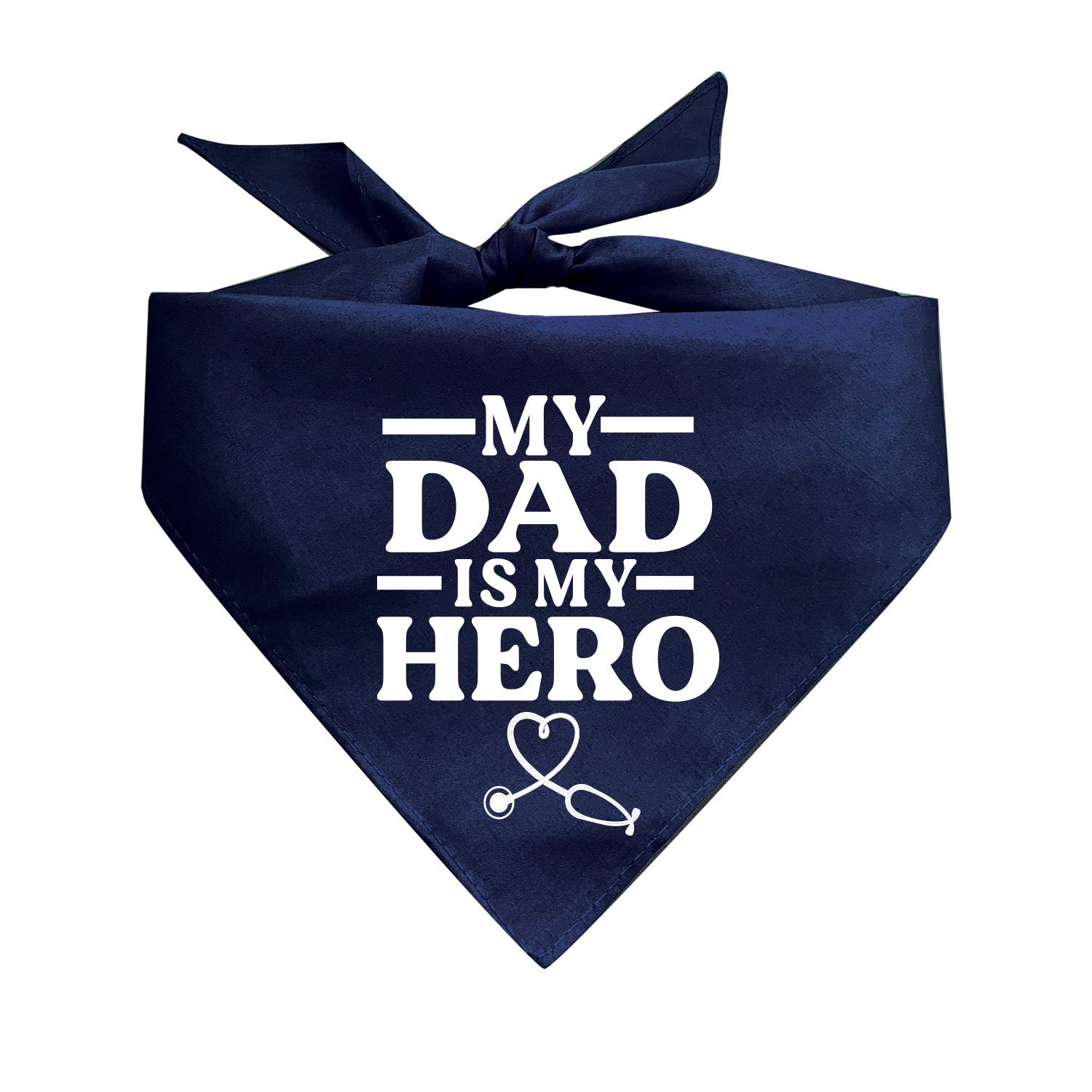Hunde-Dreieckstuch "My Mom Is My Healthcare Hero" - 100 % Baumwolle, In XS (35,6 Cm) & Einheitsgröße (55,9 Cm), Waschbar & Farbenfroh