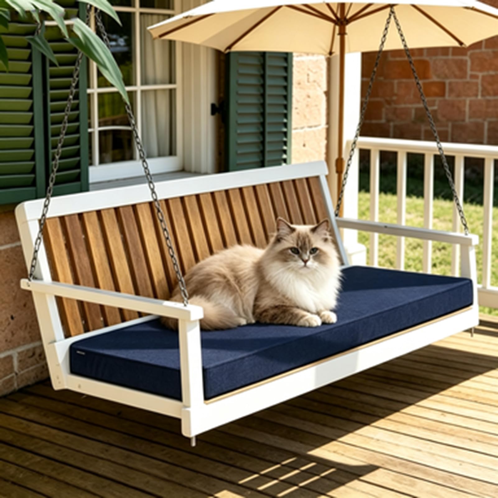 Generico 5cm Impermeabile Cuscino Per Panca Spesso 120x40 100x40cm, Sfoderabile Lavabile E Antiscivolo Cuscino Da Seduta Per Panche Da Interni, Esterni E Giardino, Davanzale,Nero,95x40cm
