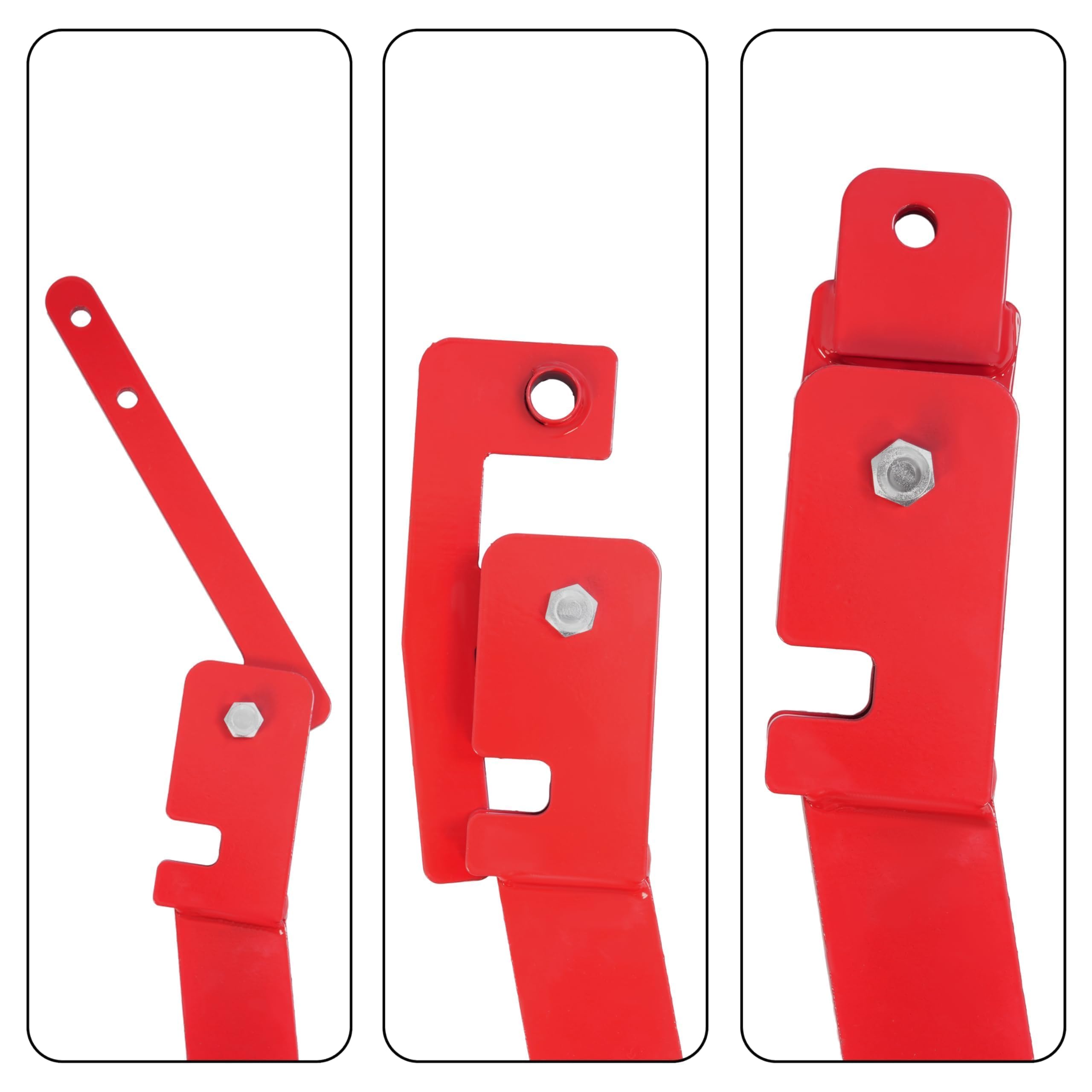 Wutist Hiller Furrower - Kit de desbrozador para timón trasero con ala ajustable para recuperación de tierra, conexión de 3 tipos, acero rojo, repuesto para 15683 Hiller-Furrower