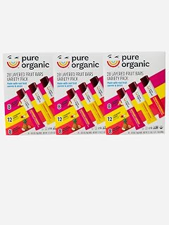 Pure Organic Layered Fruit Bars, Variety Pack with Strawberry and Pineapple, 84 Count, Made with Real Fruit, 0.63 oz Bars, 17.7 oz Total (3packs)