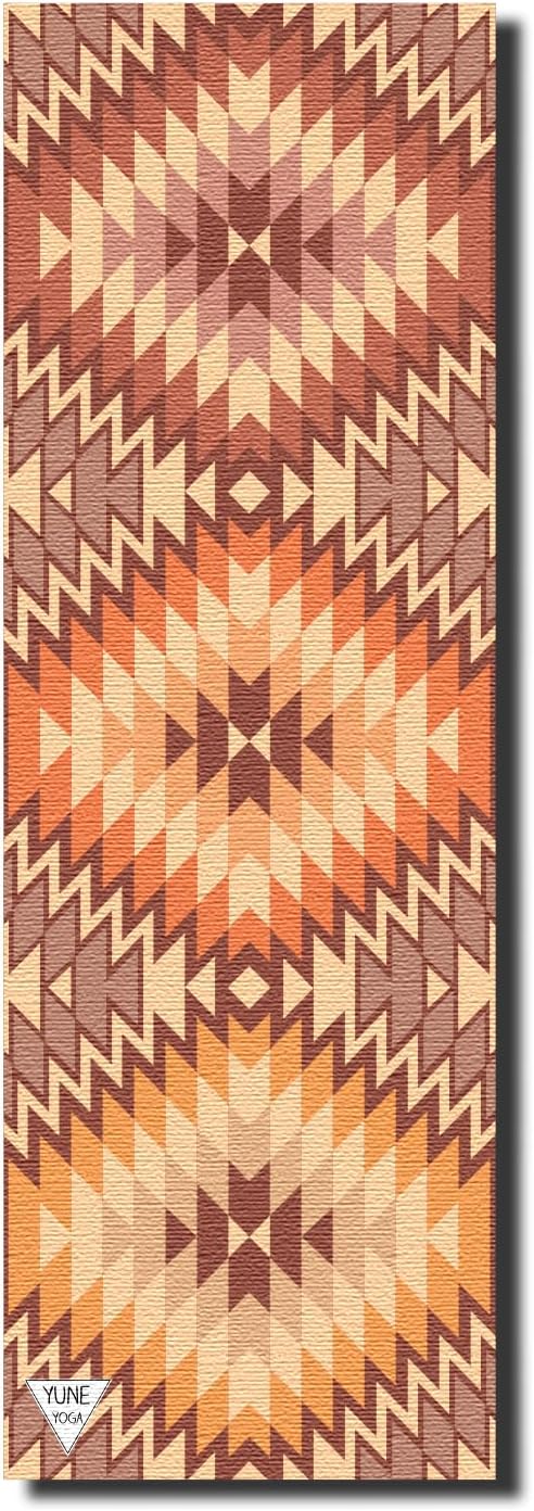 Yune Yoga Southwestern Collection – Red Rocks Sunrise Yoga Mat – 72”x24”, 6mm Thick, Non-Slip, Eco-Friendly PER – Native-Inspired Design for Home & Studio