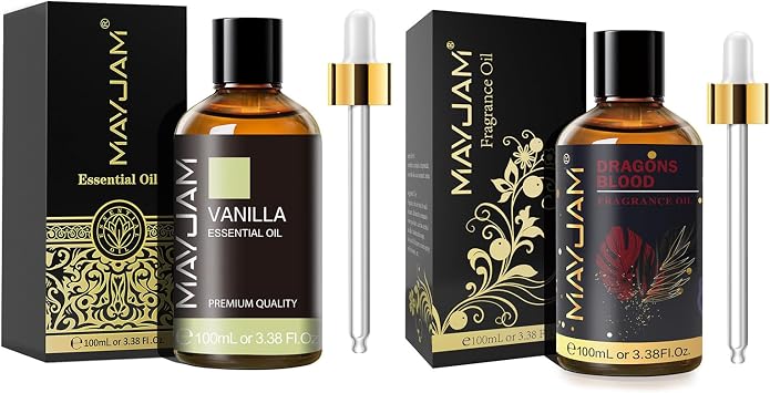 MAYJAM 100ML/3.38FL.OZ Vanilla Essential Oil and Dragons Blood Fragrance Oil