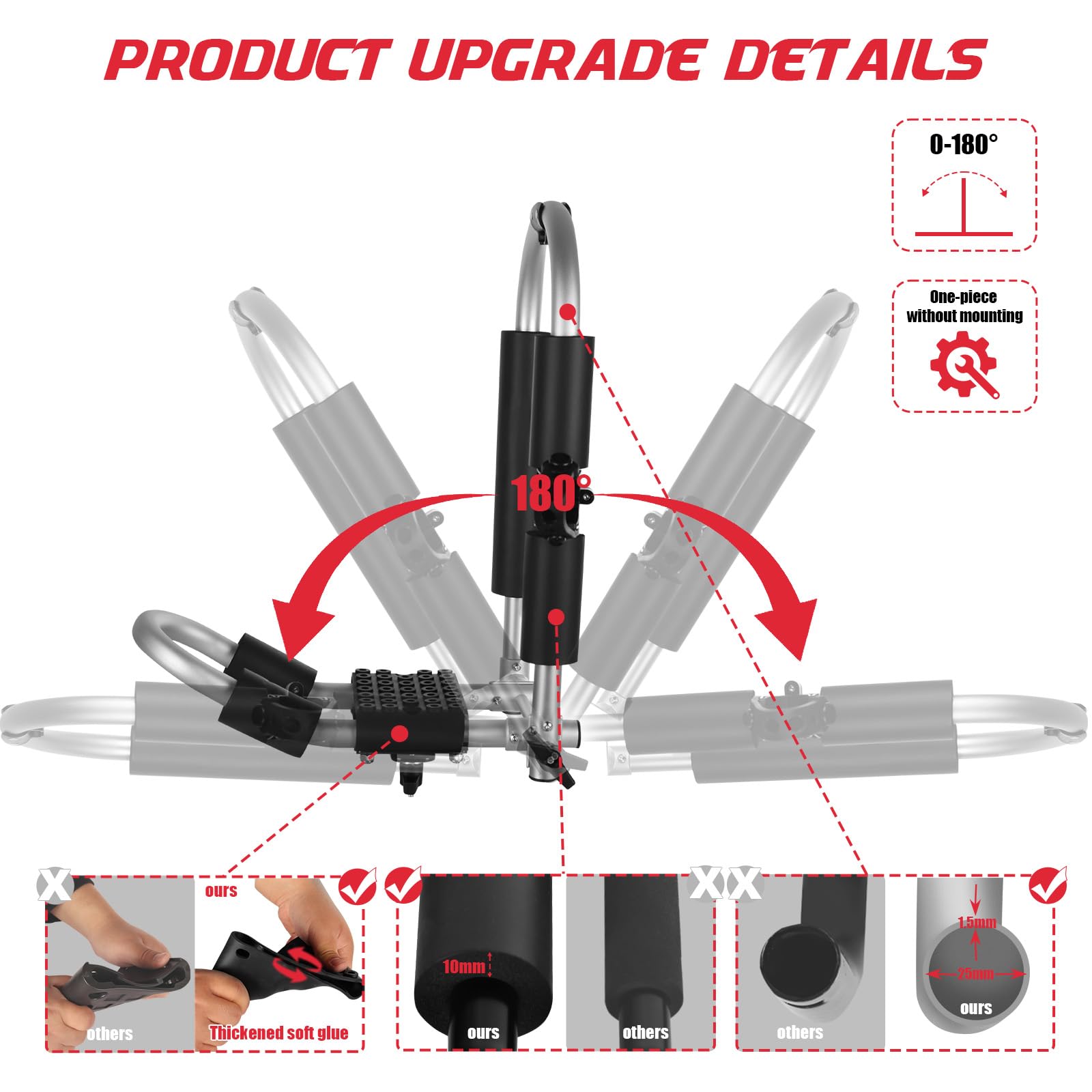 Sled Cargo Rack Jet Sled Cargo Rack Universal Kayak Roof Rack Saddles - Steel Carrier ...