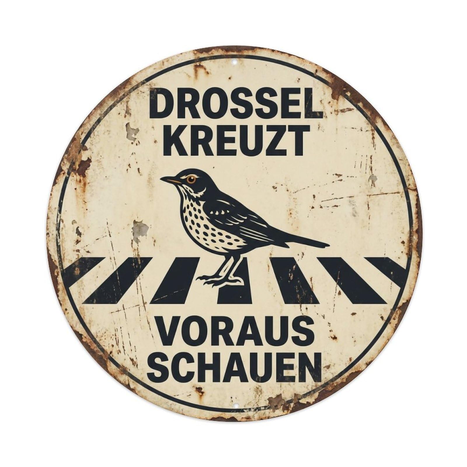 Thrush Crossing Voraus Schauen Heritage Metal Tin Sign
