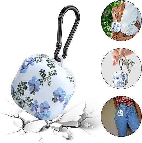 Miniatura 2 de Carcasa rígida de plástico de policarbonato para Galaxy Buds Live 2020Galaxy Buds Pro 2021 con mosquetón antipérdida y a prueba de golpes,