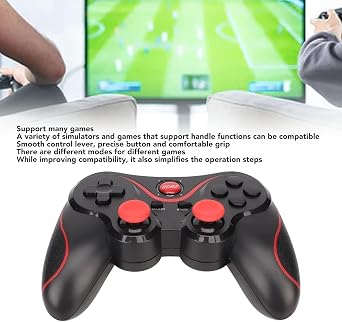 Coverzone Bluetooth Joystick Telefon Tutuculu Oyun Kolu Kablosuz Şarjlı ios ve Android Uyumlu ve PC ile Uyumlu Oyun Kontrolü Telefon Standlı Tam Kontrol Sağlar Gamepad X3