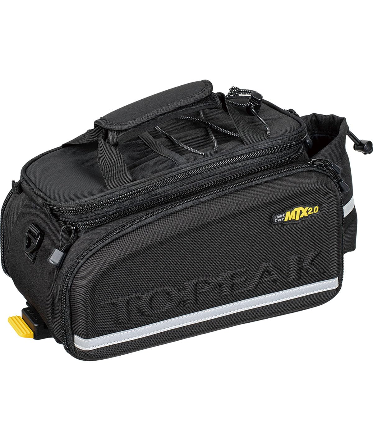 Topeak MTX 2.0 TrunkBag DXP - Bolsa para Maletero de Bicicleta Resistente al Agua con Lados expandibles, Compatible con Todos los estantes MTX QuickTrack 2.0, Color Negro