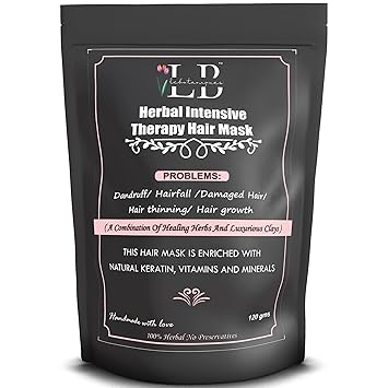 LB LEBOTANIQUES Herbal Intensive Therapy Growth Hair Mask | Hair Thinning| Damaged Frizzy Hair |Deep scalp cleanse | Luxurious Clays and Keratin rich potent Herbs 100%Natural Hair Mask